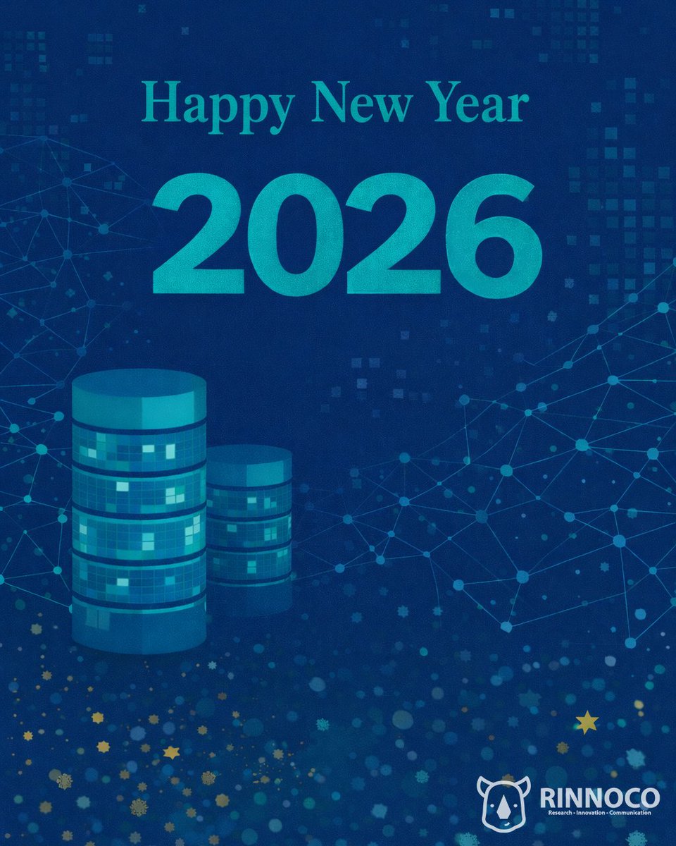 rinnocoltd's tweet photo. ✨ Happy New Year from Rinnoco! 🦏
Here’s to 2026 — a year of smarter data, efficient storage, and meaningful innovation.

Thank you to everyone building this journey with us. 🚀

#HappyNewYear #Rinnoco #DataEfficiency #Innovation #2026 https://t.co/bRJzGV9fyb