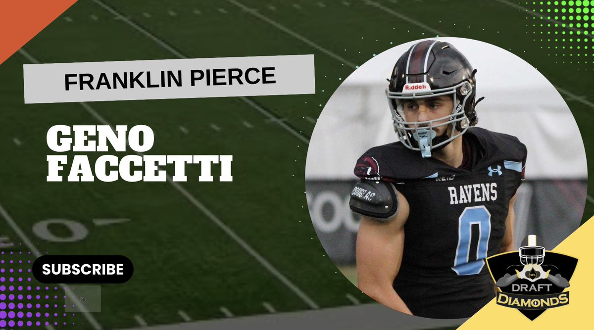 DraftDiamonds's tweet photo. Geno Faccetti, OLB, Franklin Pierce | 2026 NFL Draft Prospect Zoom Interview  https://t.co/VhYghwTqXl #NFLDraft https://t.co/EbXuEptGRF