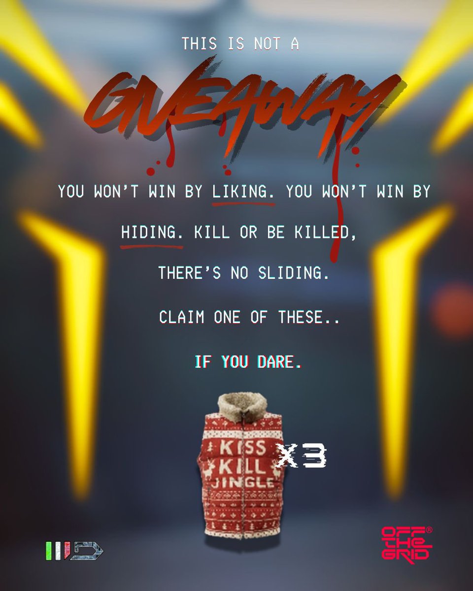 🚨BULLET GIVEAWAY 🚨

We’re giving away 3 exclusive OTG Puffers 🔥

TO ENTER:
👾 Follow Us,
 <a href="/playoffthegrid/">Off The Grid</a> , <a href="/YoussefMouhid/">Anubi-IIID BULLET</a>  

🔁 Like &amp; Retweet
💬 Comment tagging 3 OTG players
⏰ Winners announced in 48 h

Good luck, runners.🍀

Special thanks to <a href="/solanagaming/">Solana Gaming</a>  for sponsoring