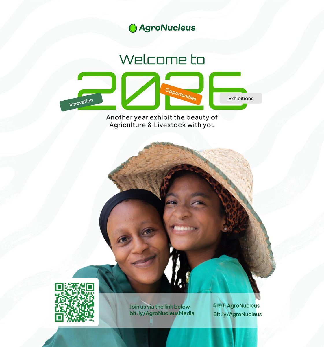 AgroNucleus's tweet photo. Welcome to 2026 🌱🐏

A New Year of Innovation, Opportunities &amp; Remarkable Exhibitions!

Join us on this journey. Let’s explore, innovate, and grow together. 🌾✨

📌 Connect with AgroNucleus:
👉 Instagram/Facebook/X: @AgroNucleus
👉 Join our community: https://t.co/C8U2IMdzrq https://t.co/GMCxRwtJyF