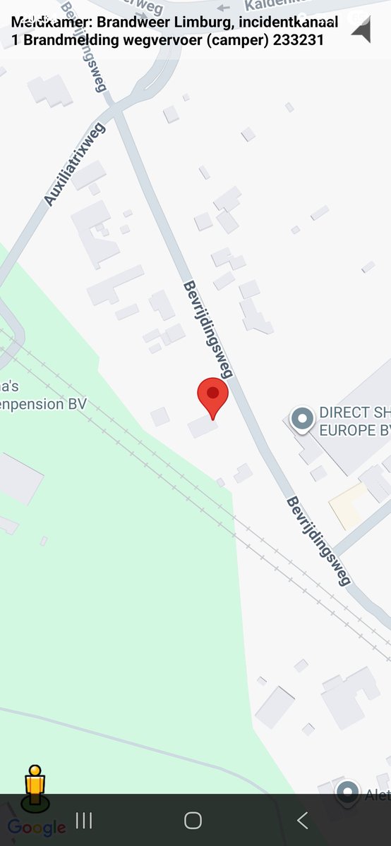 Brandmelding middel wegvervoer (camper) in Venlo