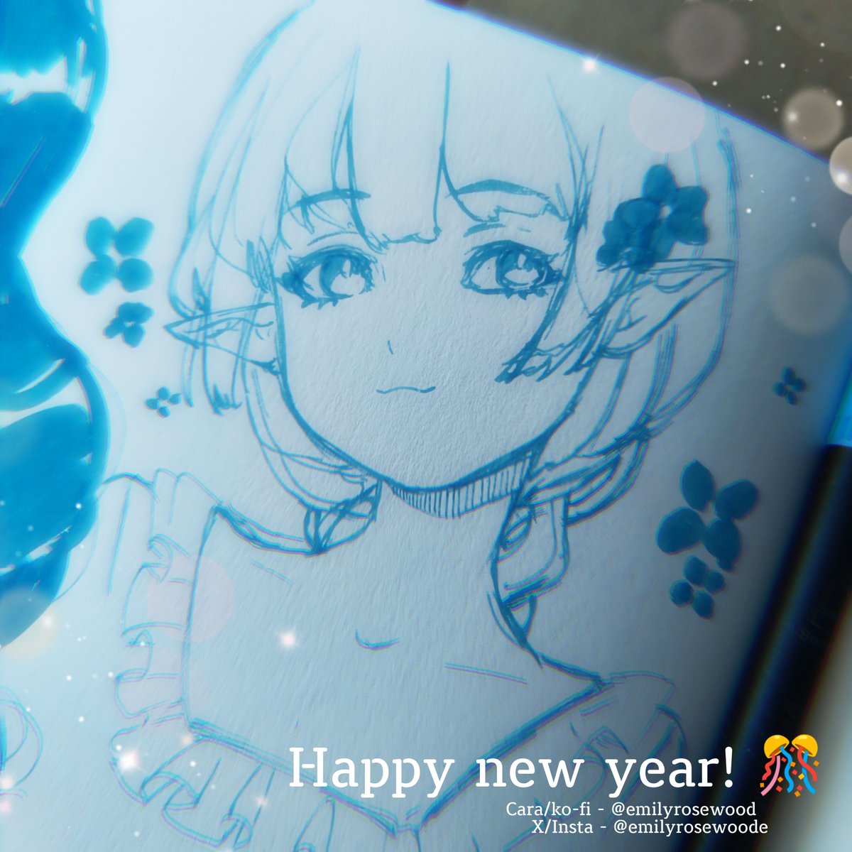 EmilyRosewoode's tweet photo. Happy new year! Just a doodle, bcus things are busy! 🎄🎊❄️🌨️🥰❤️

Goal for 2026 - 🥕🍏🌿🫂🧘🛌🚶🏼‍♀️🍅🍒🍓🍉🍑🍊🥭🍍🍌🌽🍋🍈🍐🥬🫑🍏🥝🥑🫒🥦🥒🫐🍇🍆🍠🥥🥔🧅🧄🌰 and 🌄🌌🕊️💎🥰 https://t.co/7lhv3NTE1P