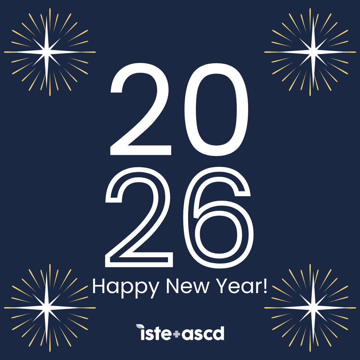 🎉 Cheers to 2026 from all of us at ISTE+ASCD! 🎉
A new year means fresh opportunities to grow, innovate, and spark impact in every classroom. ✨

What are you hoping to explore in 2026?
Drop your intentions for the year below. Let’s inspire each other. 👇