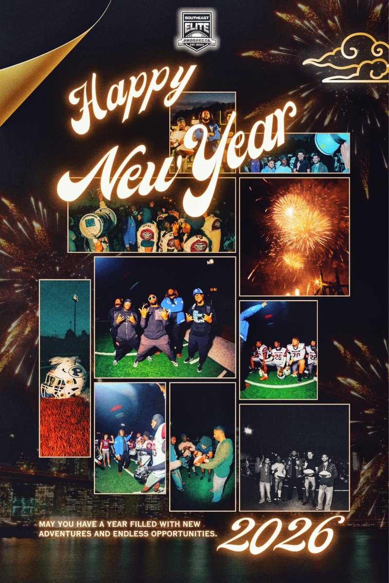 SoutheastElite_'s tweet image. Happy New Year from Southeast Elite! 🎉🔥
We’re rolling into 2026 strong — only ONE full position group left to fill for our Unsigned Senior Bowl… the rest are officially LOCKED IN.

Huge year ahead. More exposure, more opportunities, more athletes getting their shot. Let’s work