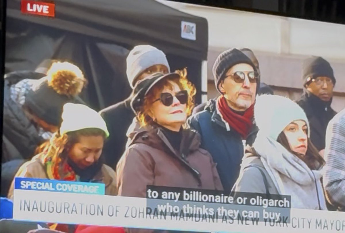 Susan Sarandon and John Turturro at #ZohranMamdani inauguration