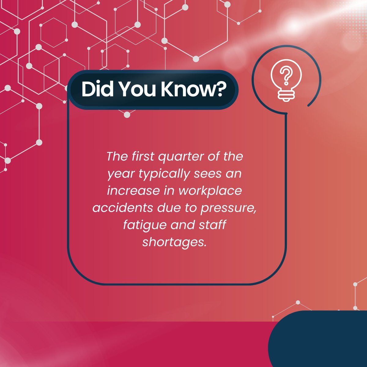 SVC_Solutions's tweet image. Workplace accidents rise in Q1. 

Pressure and fatigue make risks higher.

A quick safety review now can prevent avoidable incidents later.

#WorkplaceSafety #HSE
