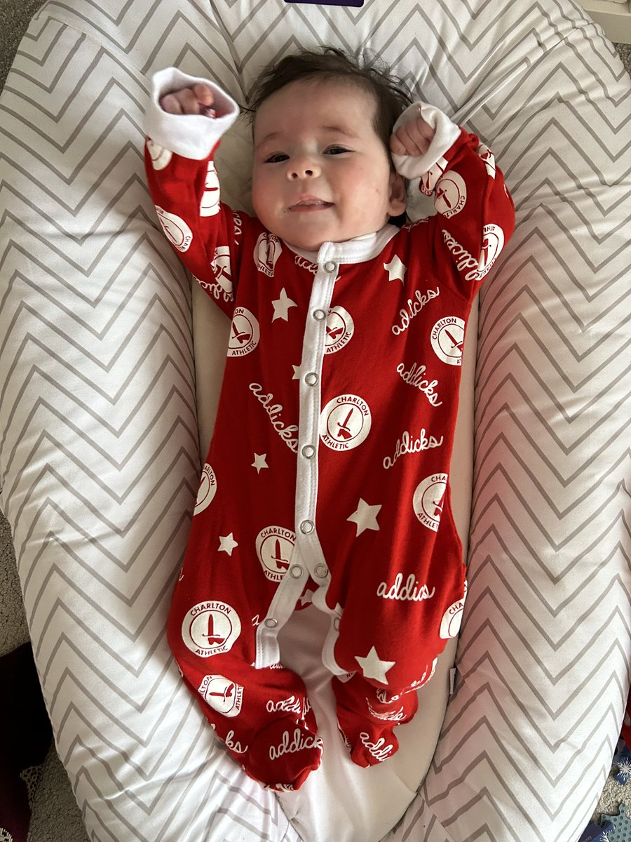npritchard90's tweet photo. Another Charlton fan in the family! 😍🔴⚪️ #cafc https://t.co/2qwZxznzBR