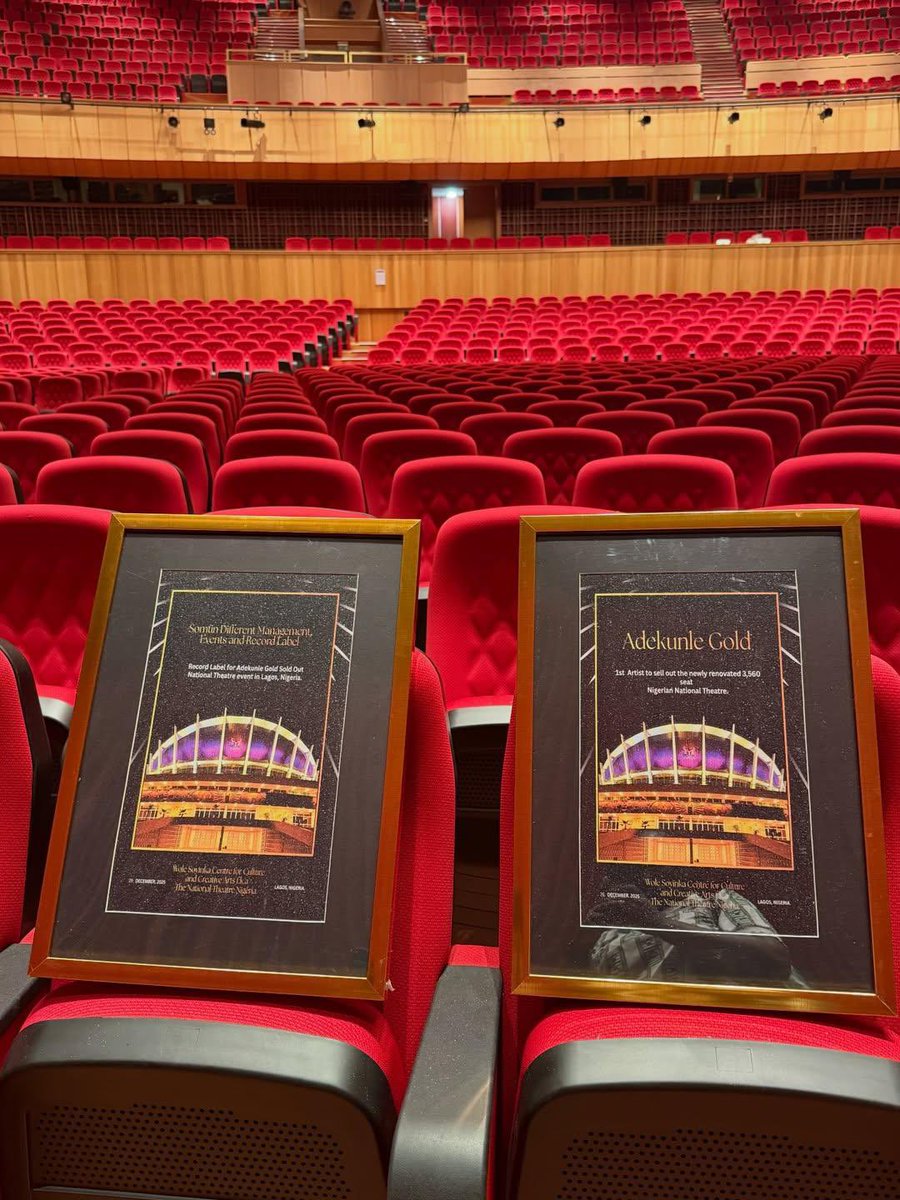Adekunle Gold becomes first-ever artist to sell out newly-renovated Nigerian National Theatre.