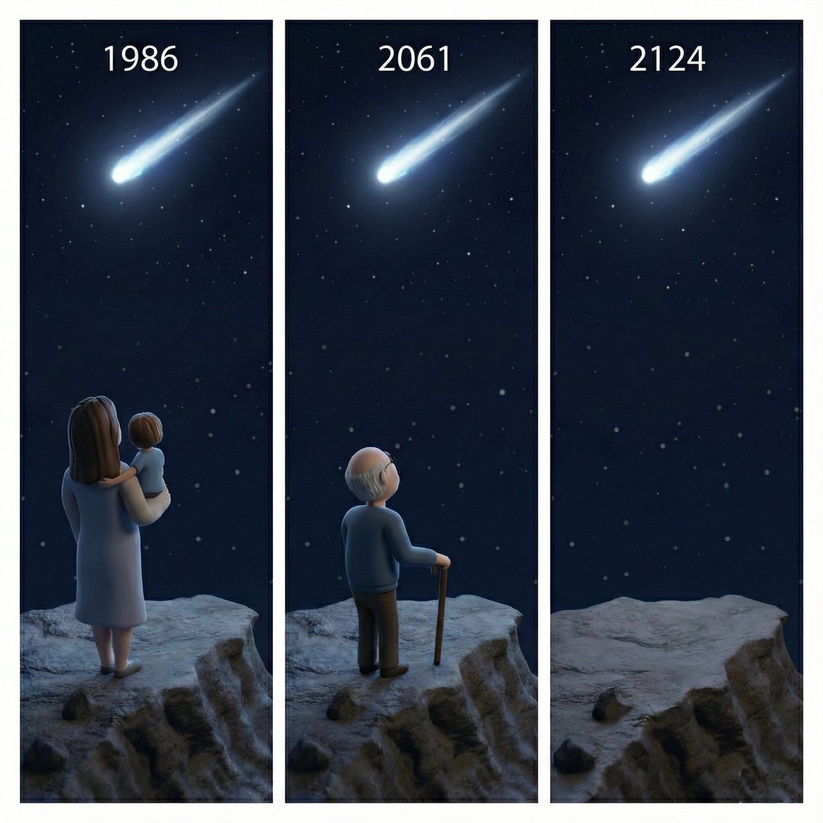How old will you be when the Halley's comet visits Earth's sky again in 2061?

I'll be 64!