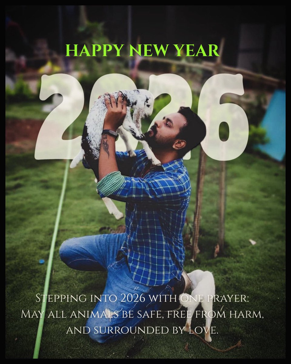 Happy New Year ✨

Stepping into 2026 with one prayer:
May all animals be safe, free from harm, and surrounded by love.