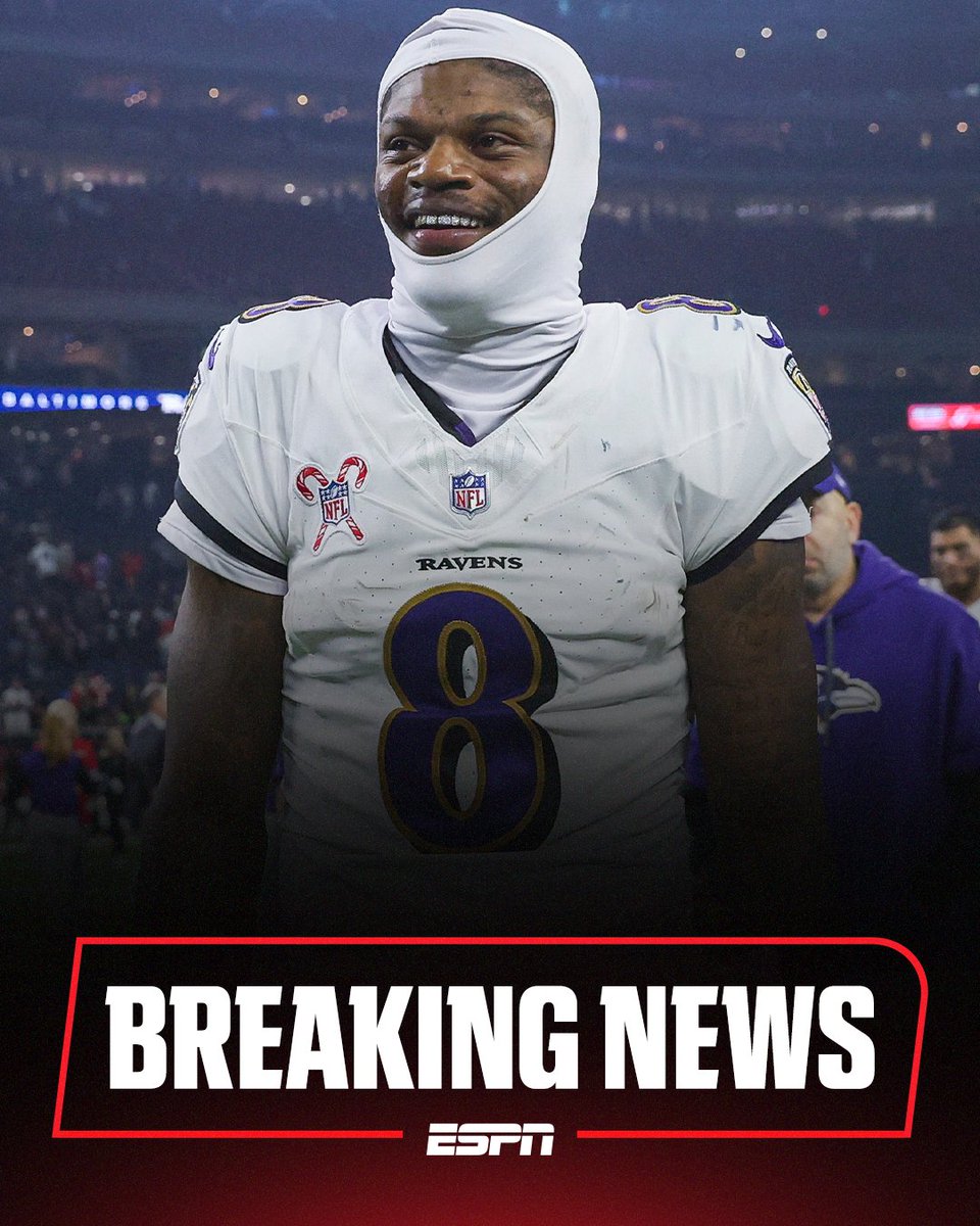 ESPNNFL's tweet image. Breaking: Lamar Jackson announced he will return for Baltimore's season finale on Sunday against Pittsburgh. 

The winner will advance to the playoffs, the loser's season will end.