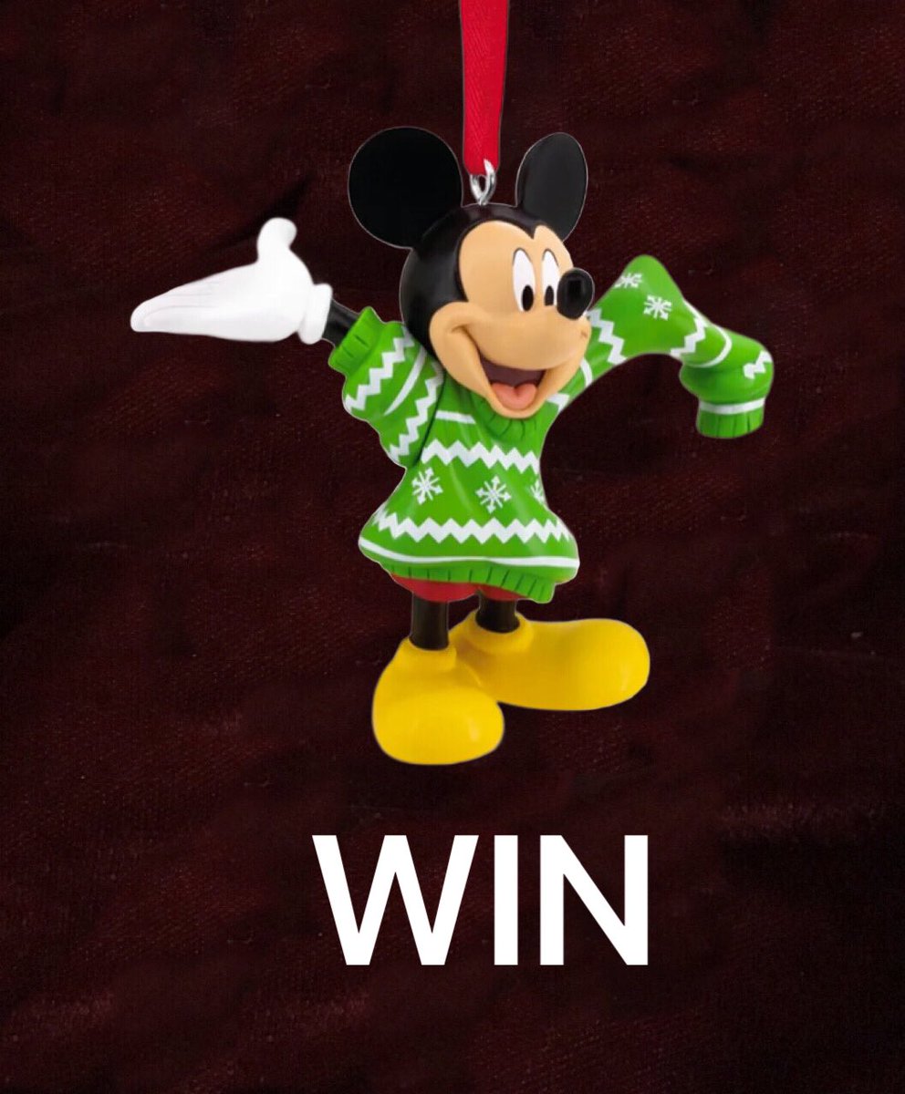 #win #hallmark #mickey in a sweater  hanging ornament. Follow retweet &amp; comment. #competition c\d 02/01 11.59pm gmt open wwide #Christmas2025