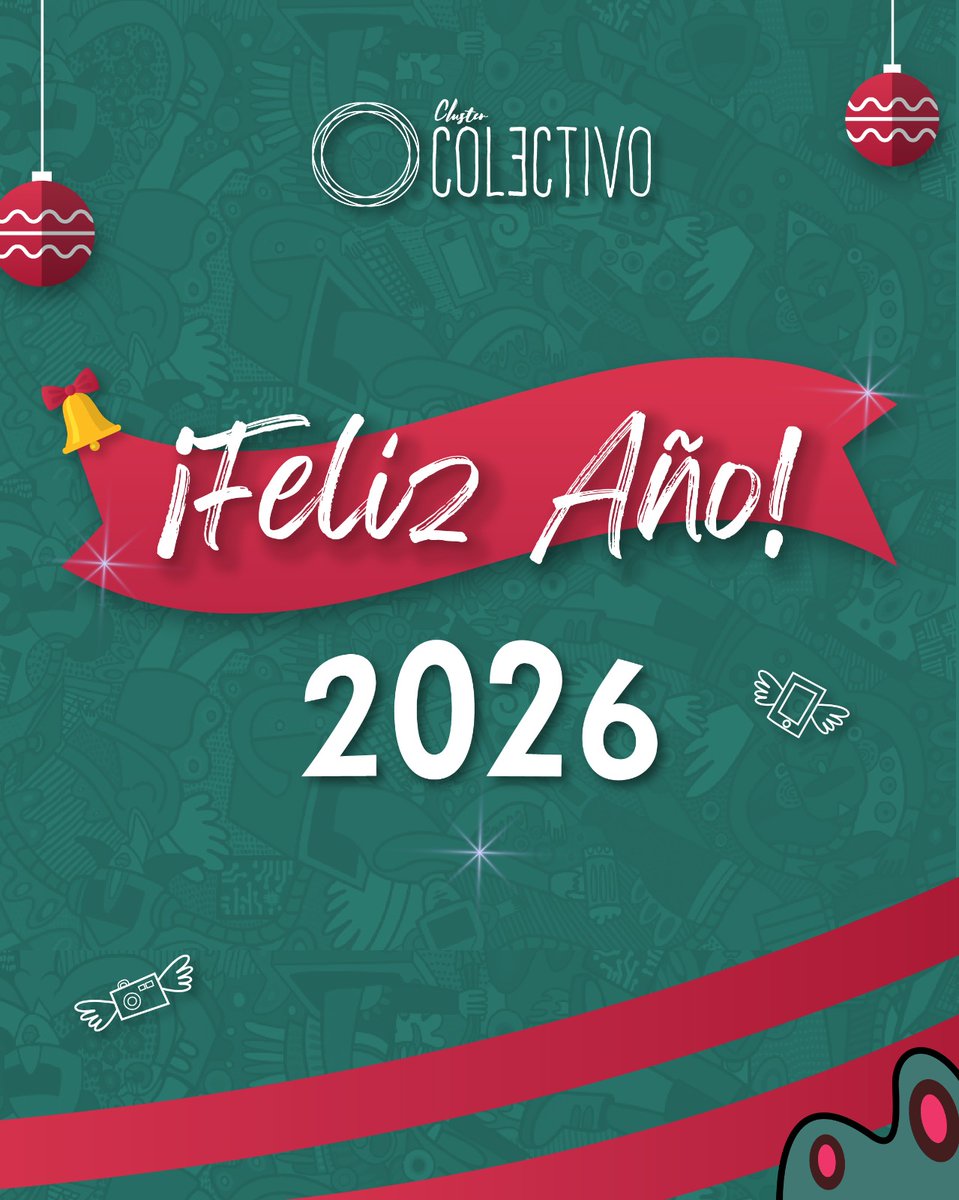 ClusterColectiv's tweet photo. ✨Que el 2026 llegue cargado de luz, esperanza y nuevos comienzos...

Brindemos por los sueños que nacen y las metas que se cumplen. Que el 2026 traiga muchas sonrisas y momentos inolvidables.

¡Feliz Año Nuevo! https://t.co/EZ2MLuPPjo