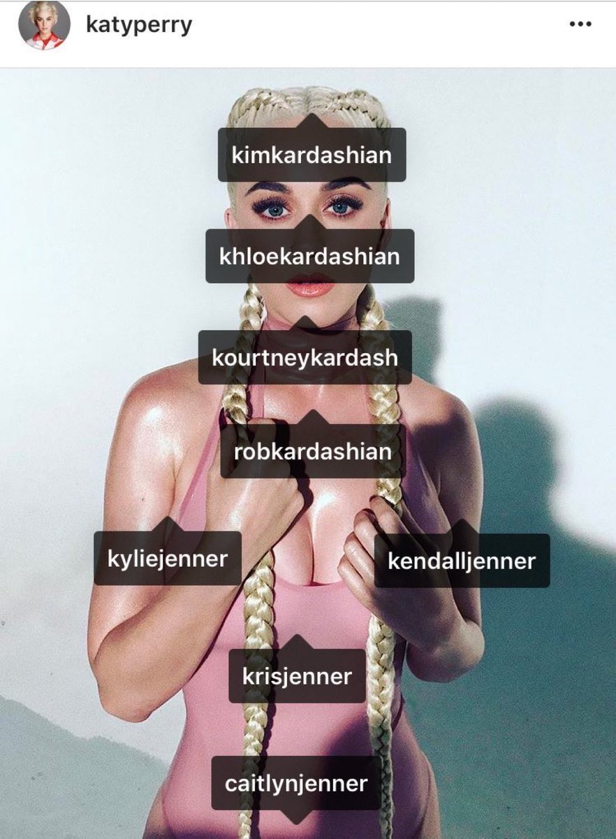 katy perry tagging the kardashians right on the places they got surgery will never not be funny……..😭