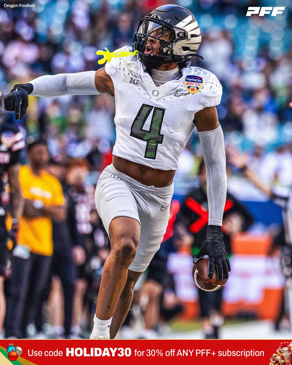 Oregon’s Defense in the Orange Bowl vs Texas Tech:

🦆 Zero Points Allowed
🦆 215 Yards Allowed
🦆 15% 3rd/4th Down Rate Allowed
🦆 4 Turnovers Forced

<a href="/oregonfootball/">Oregon Football</a>