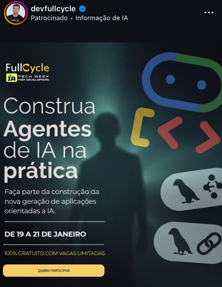 LayTXT's tweet photo. Ai galera, um curso totalmente grátis pra abrir a mente sobre criar seu próprio Agente de IA e descobrir novas ferramentas. Agora pensa aí nesse conteúdo no seu currículo, não é uma chance de se deixar passar. https://t.co/gucBAefskT