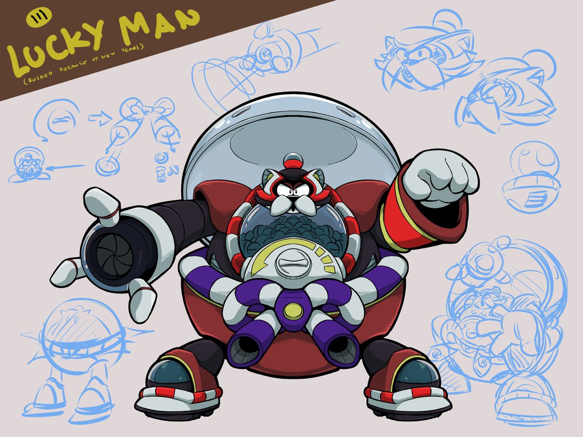 SenumV's tweet photo. Robot Master Design Contest

A no-name cleaner robot redesigned as a mascot, to encourage kids to reduce littering. He sucks up plastic waste and turns them to toys.

He loves performing for a crowd (but he's a bit of a show-off).

Pen Name: SenumV

#MegaManDO #DesignARobotMaster https://t.co/qpXyINRrGm