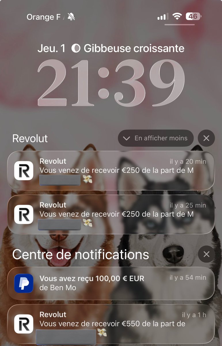 Mes notifs le premier jour de l’année 🔥