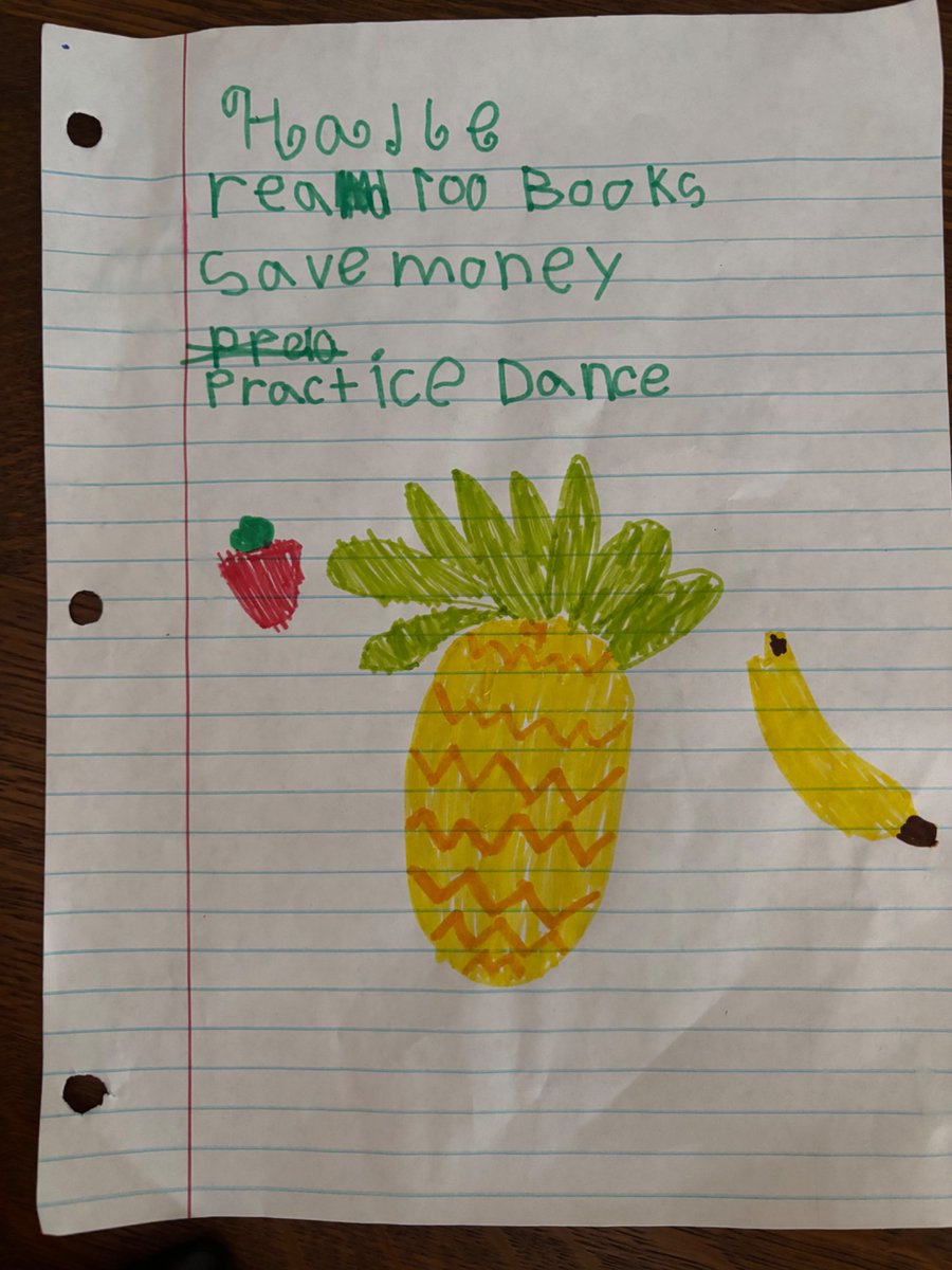 2026 goals just dropped. Pretty sure my 6-year-old has life figured out.