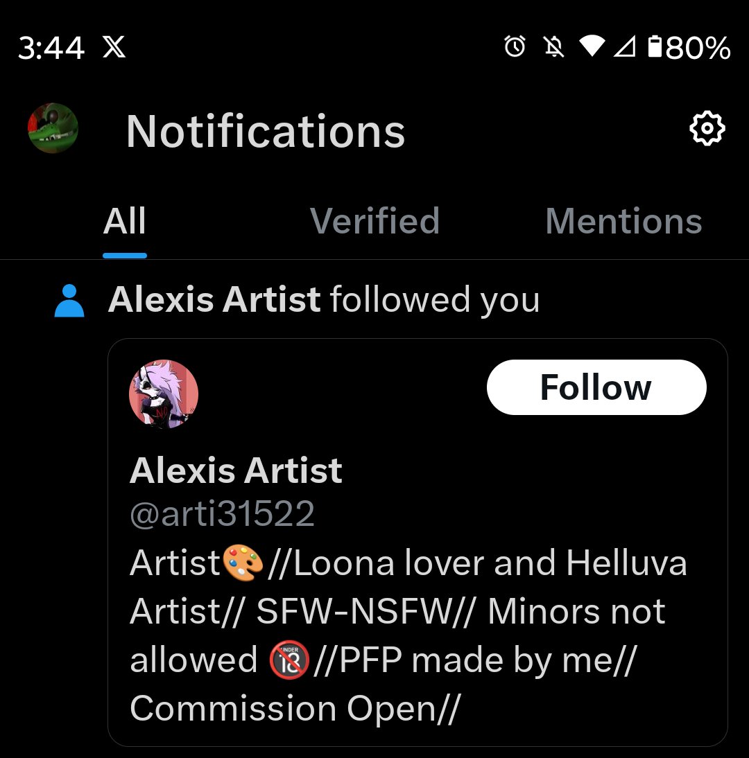 Brendan6008's tweet photo. This is what I mean. Each time I liked a NSFW arts or pics, these artist always follows me back and asked me to have an NSFW art for a "good" prices. I'm getting tired of it mostly https://t.co/V3Mqzd3rbv