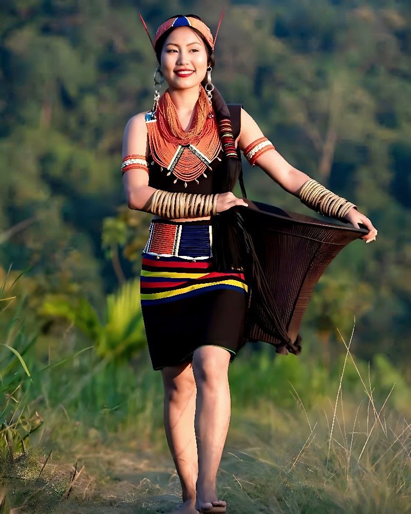 A Naga Woman in traditional attire.
Nagalana, India 🇮🇳
