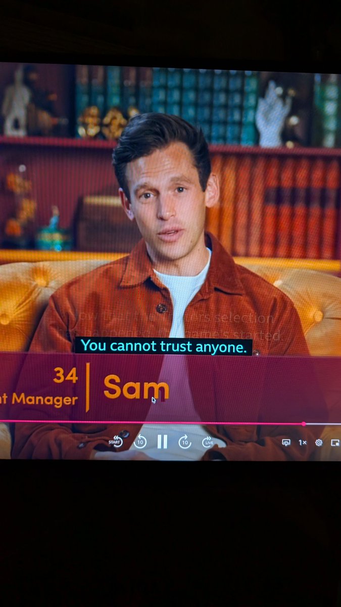 jcsorongon's tweet photo. Fearless guess for Secret Traitor: Sam because he gives #AussieSam energy #TheTraitors https://t.co/7JBmE67FAm