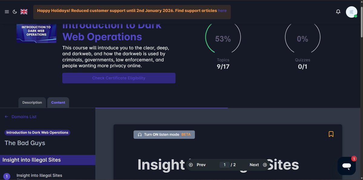 85% of #100DaysOfCyberSecurity.
Happy New Year, guys. The grind continues. I've been studying about the dark web and its operations... <a href="/ireteeh/">Dr Iretioluwa Akerele</a> <a href="/segoslavia/">Ṣẹ́gunfúnmi😎</a> <a href="/Nnajikenechi/">Mr Kelz</a>