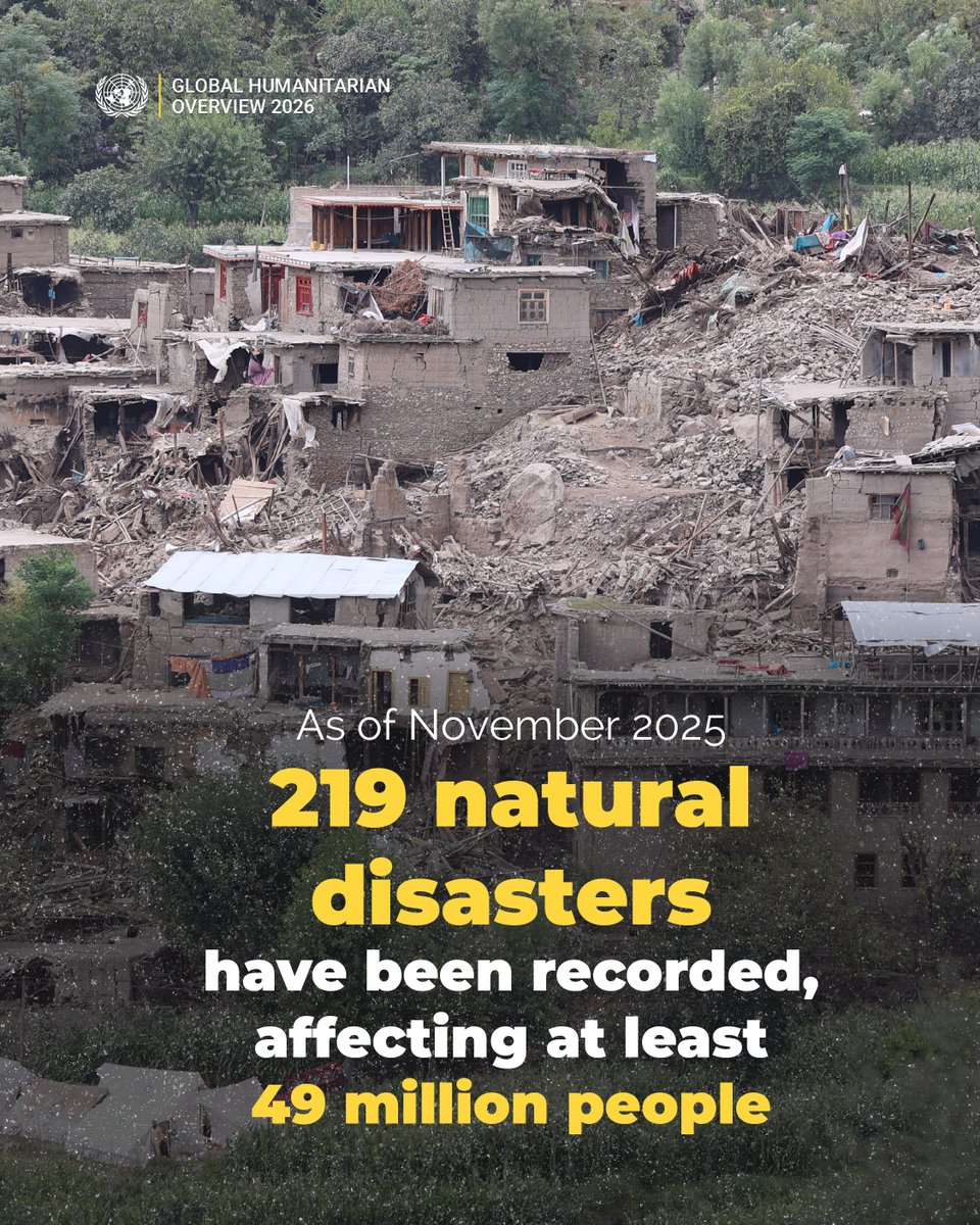 UNOCHA's tweet photo. 🌡️ Weather extremes are affecting millions of people worldwide.

The impact is greatest in fragile and conflict-affected settings,
where repeated shocks drive displacement and undermine recovery.

Help today: https://t.co/eSiF1Ell8a https://t.co/KqCeI9QyeD