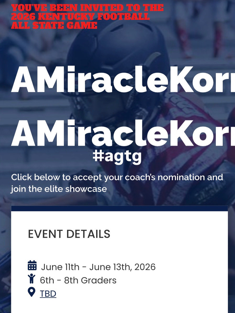 Amiracle_K7's tweet image. Blessed to receive a OFFICIAL invite to the KY all state game I can’t wait to showcase my talents and skills #AGTG