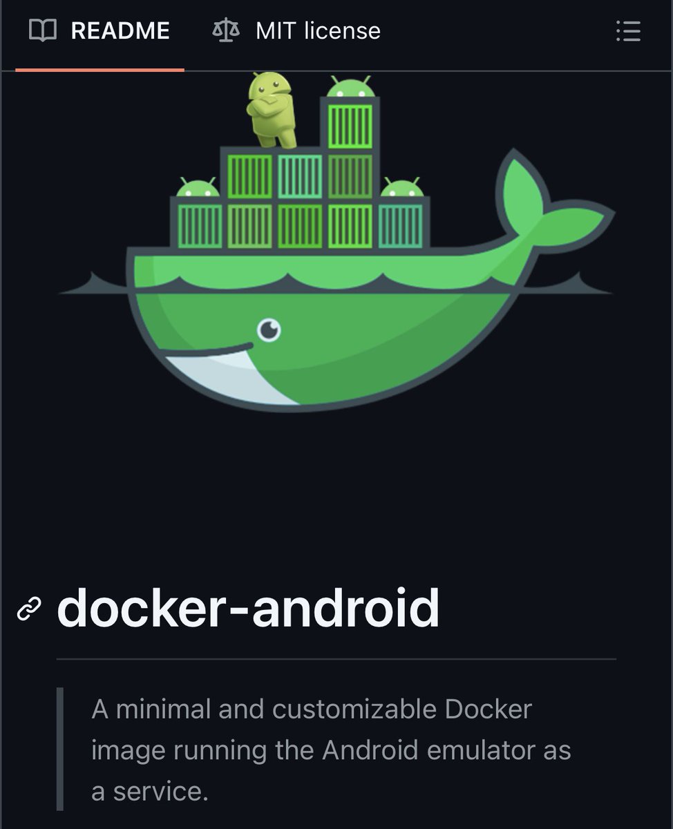 GithubProjects's tweet image. Run a full android emulator inside a docker container.