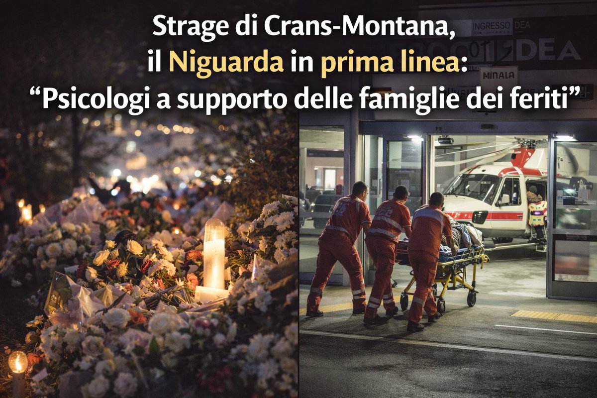 Strage di Crans-Montana, il Niguarda in prima linea: «Psicologi a supporto delle famiglie dei feriti»
Attivata l’unità di crisi. Tre giovani trasferiti in elicottero a Milano e ricoverati dopo le valutazioni d’urgenza #CransMontana #italianinews #news #informazione #strage