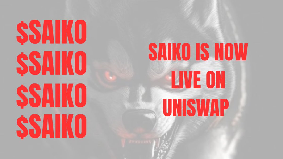 Saikoinu_'s tweet image. $SAIKO is live now!

DOG EAT DOG

Ca: 0x4c89364F18Ecc562165820989549022e64eC2eD2

dextools.io/app/ether/pair…

Join the community 👇

t.me/SaikoInu