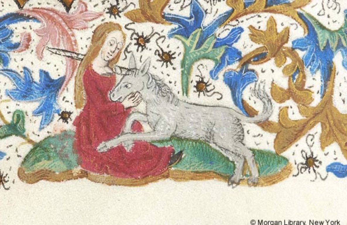 LaceyBonarHull's tweet image. It only feels right to kick off 2026 with a maiden and her unicorn 🦄

@MorganLibrary MS S. 2, fol. 38r

Netherlands, 1496 (Book of Hours)