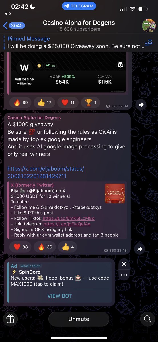 sheamu6's tweet photo. @Eljaboom @cfundedcom @givaidotxyz @tapexdotxyz All done ✅ @Eljaboom 

0x33799685f11d438f9d6441d65ec1f77ae01b2e16 https://t.co/gveVqIjoH4