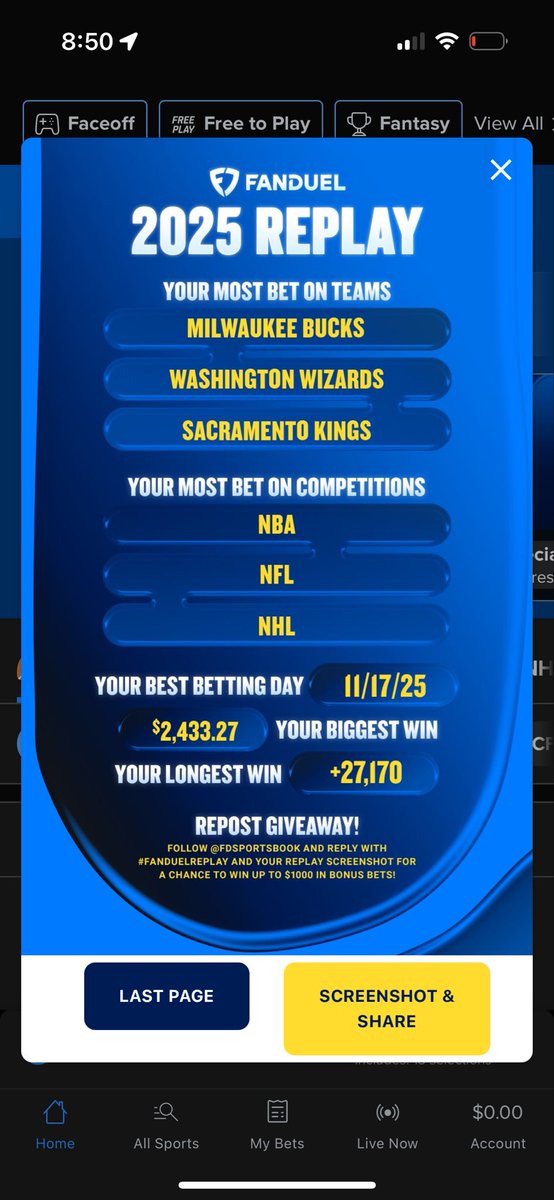 PrettyBlack_S's tweet photo. @FDSportsbook #FanDuelReplay https://t.co/5XTV7wPp1F