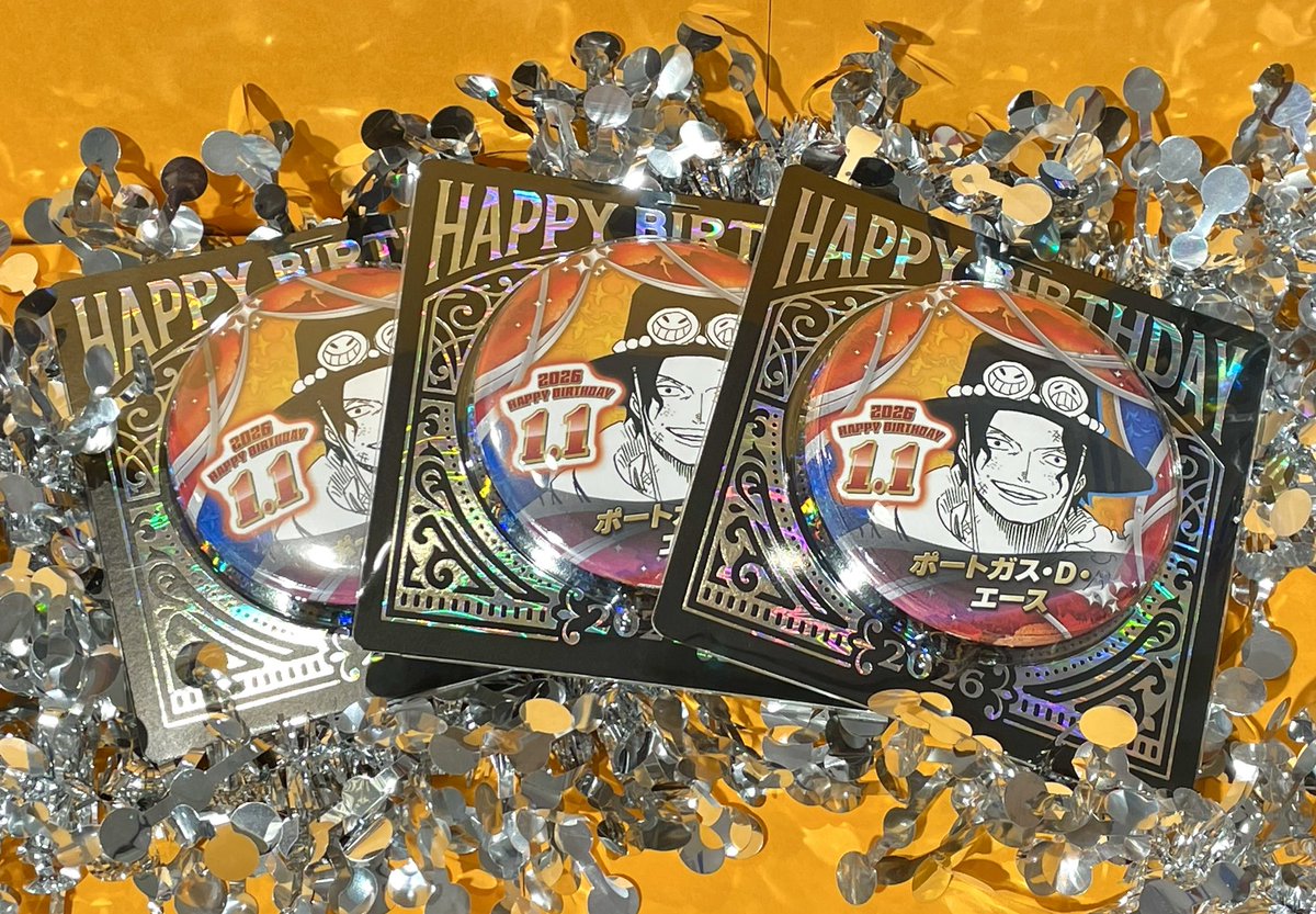 新商品】原画商品 バースデイ缶バッジ ポートガス・D・エース 550円