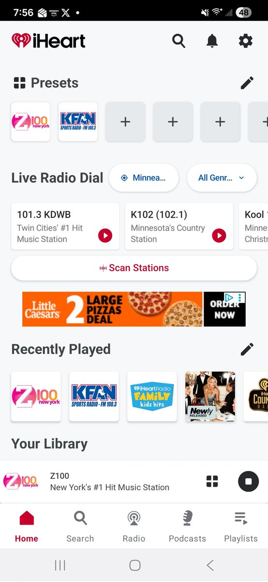 KimMart85's tweet photo. @KFAN1003 #KFANPurplepreset 💛💜 https://t.co/v40ytm7CJW