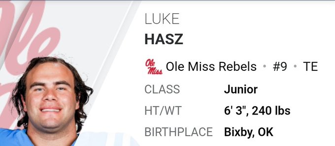 rgfray1's tweet image. You gunna tell me Ole Miss WR Luke Hasz is only 21???
#SugarBowl