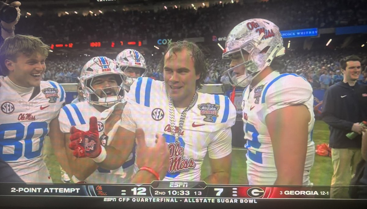 CFBDouchebag's tweet image. Luke Hasz from Ole Miss just scored a touchdown which raises a question.

How old is he?