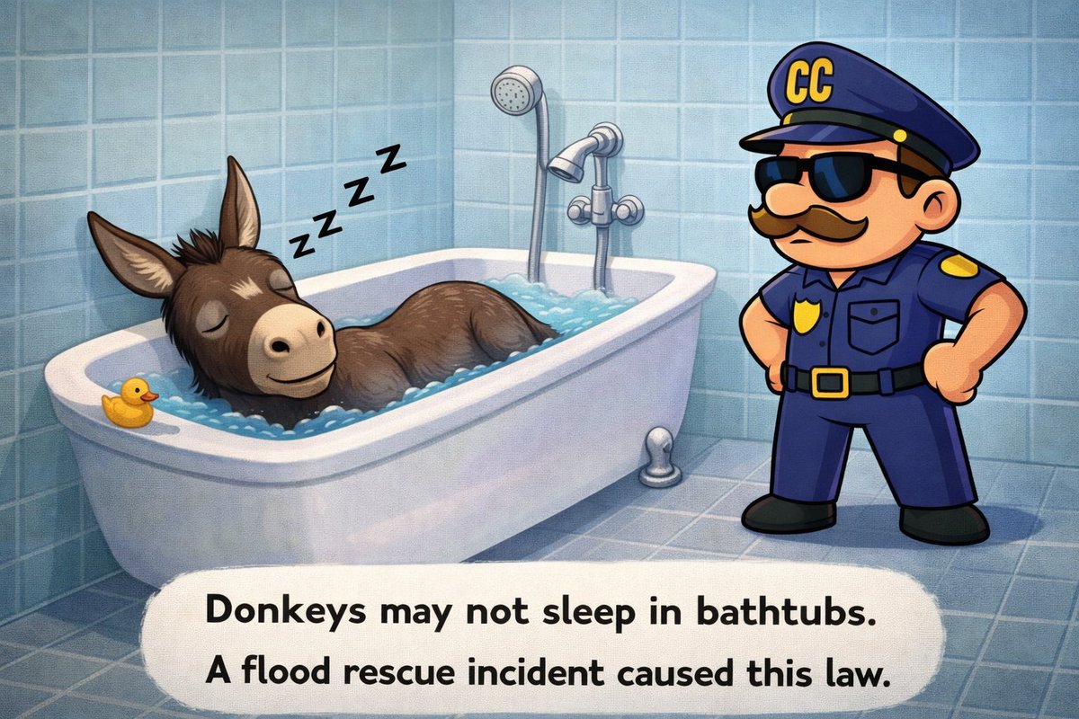 CryptoCopXRP's tweet photo. Attention Degen's and Crypto Enthusiast,
#CRYPTOCOP and the $POLICE are here to inform you of the #LAW and keep you #EDUCATED.
Owners of this Residence going get a good talking to for ignoring this #LAW
"Arizona"
"Donkeys may not sleep in bathtubs".
A flood rescue incident caused this law.
$POLICE will continue to keep all up to Date on these important LAWS you need to be AWARE of when traveling to different parts of the #WORLD...
Support the $POLICE it will be one of the Best things you can do.
https://t.co/I3Y2vpSIWS
#XRPArmy #XRPLEDGER #XRPFamily #memesdaily