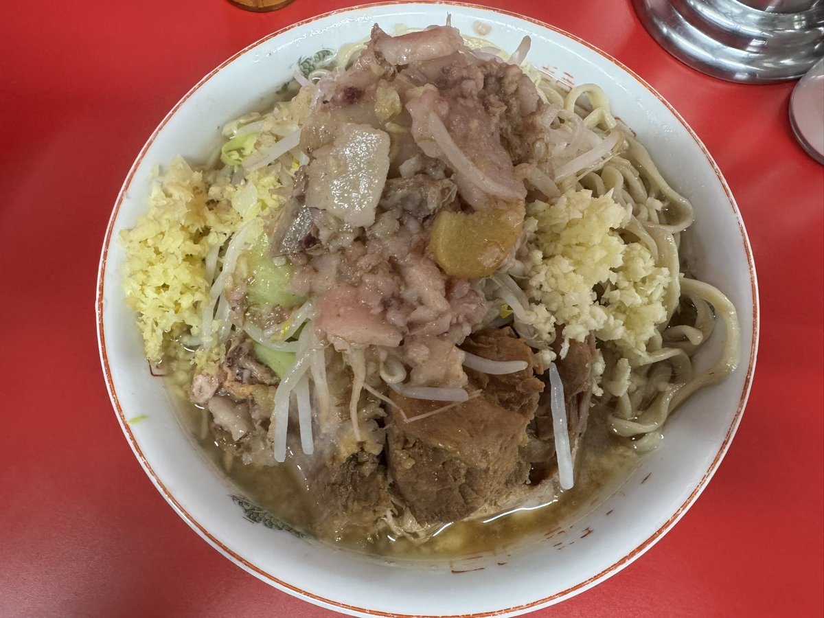 ラーメン二郎大宮公園駅前店 大ぶた ニンニク ヤサイ アブラ ショウガ