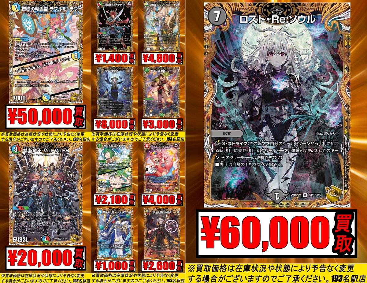 ラフルルラブ、レッドゾーンZ、ボルシャックドリームなど人気の金