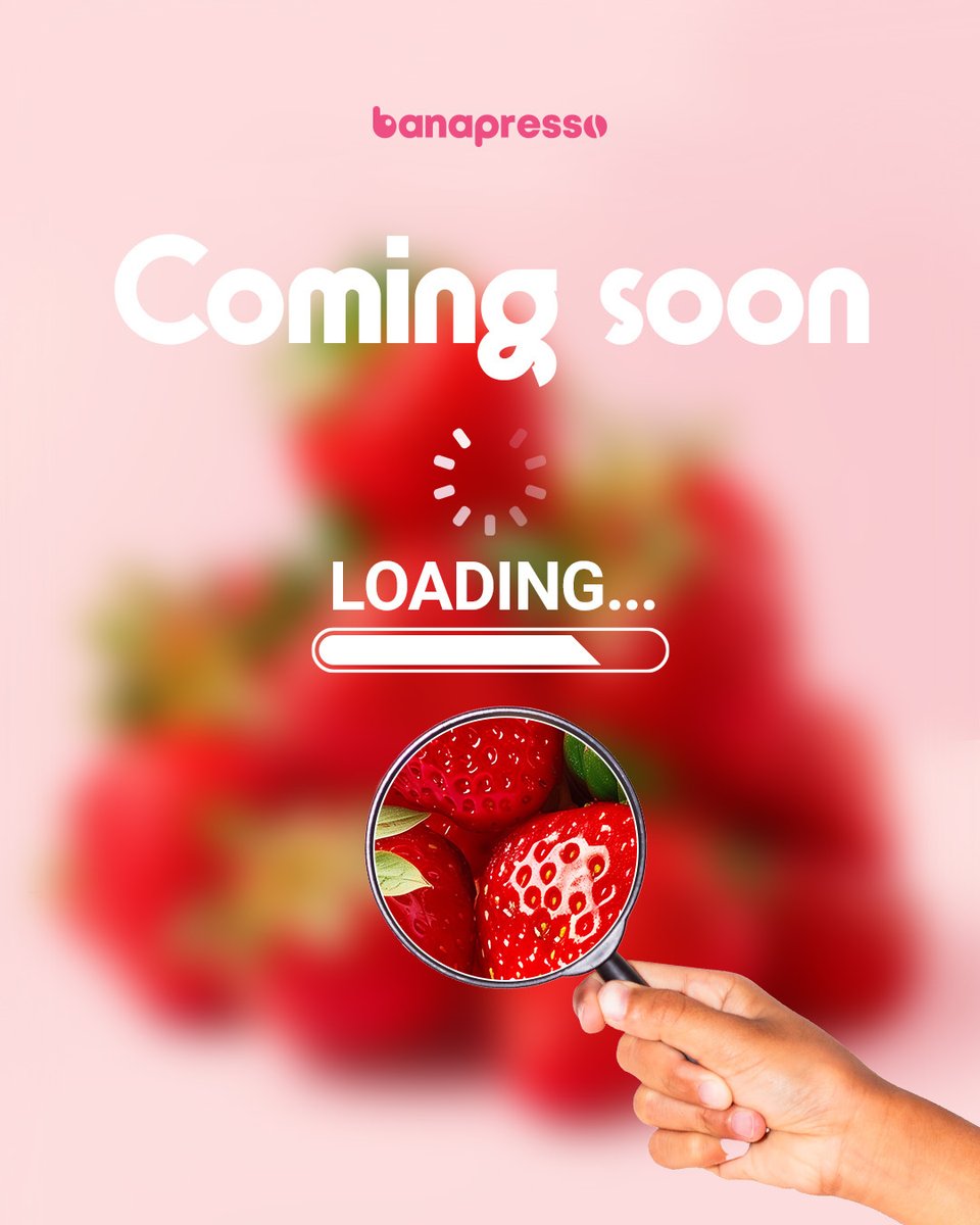 [ LOADING…🍓]
다음 주, 바나프레소에
모두가 사랑하는 달콤상큼한
새로운 신메뉴가 찾아옵니다.

곧 공개될 리얼 生딸기 음료!
조금만 기다려주세요 💗

1월 8일 목요일,
가까운 바나프레소에서 기다릴게요! 🐰