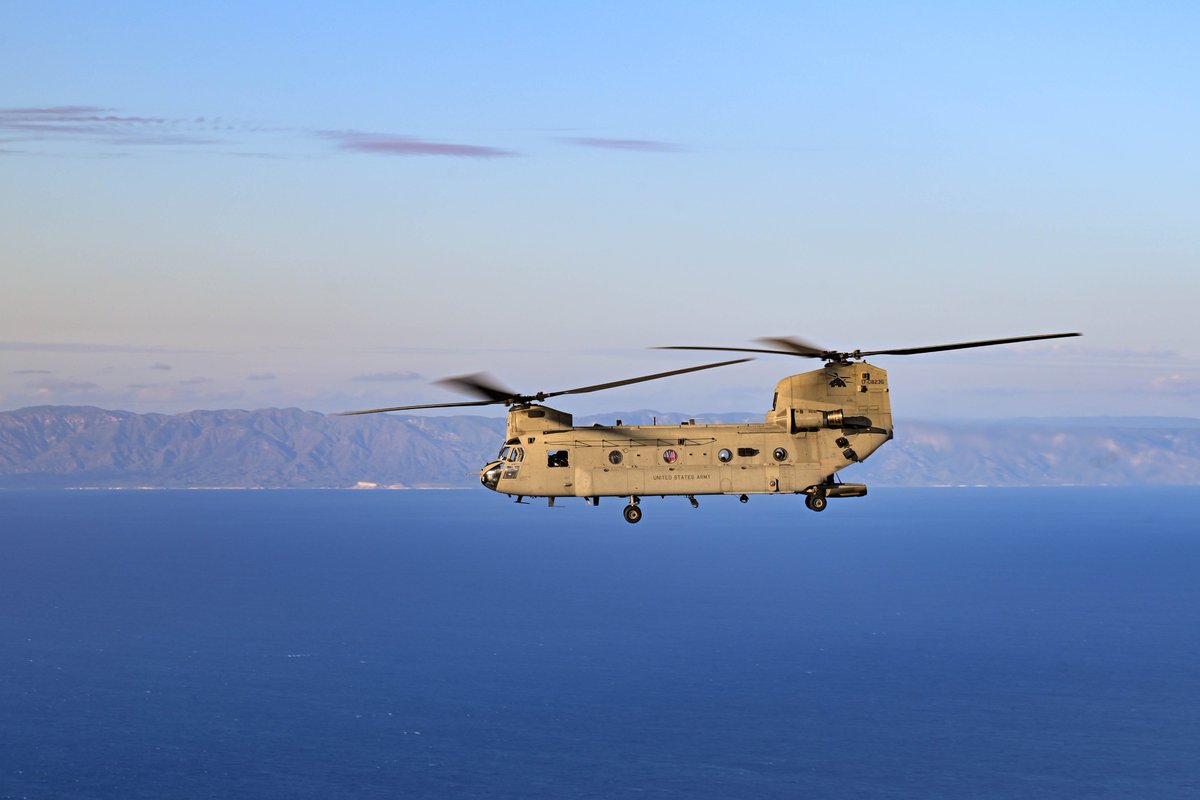 Southcom's tweet image. Aircrews assigned to @JTF_Bravo operate a pair of @USArmy CH-47 Chinooks while conducting a routine mission in the vicinity of Haiti Dec. 31, 2025, as part of #SOUTHCOM's support to the U.S. diplomatic mission in Port au Prince. 

As the command’s go-to expeditionary force, the…