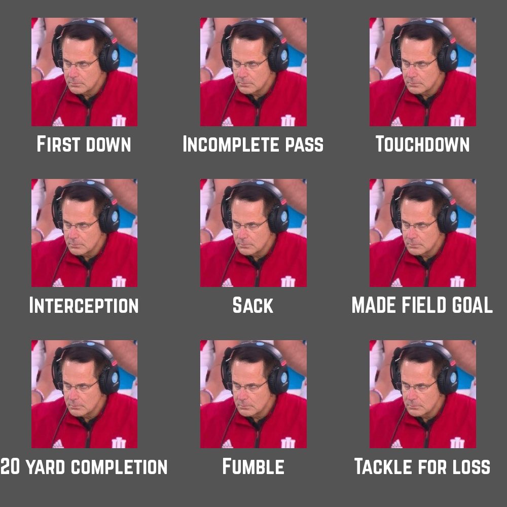 Curt Cignetti’s reaction based on what Indiana does https://t.co/VweRPw23PZ