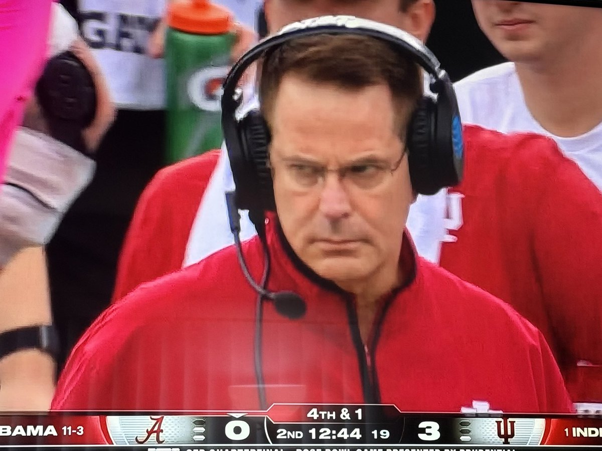 Curt Cignetti staring at Bama like OL stare at DBs for existing