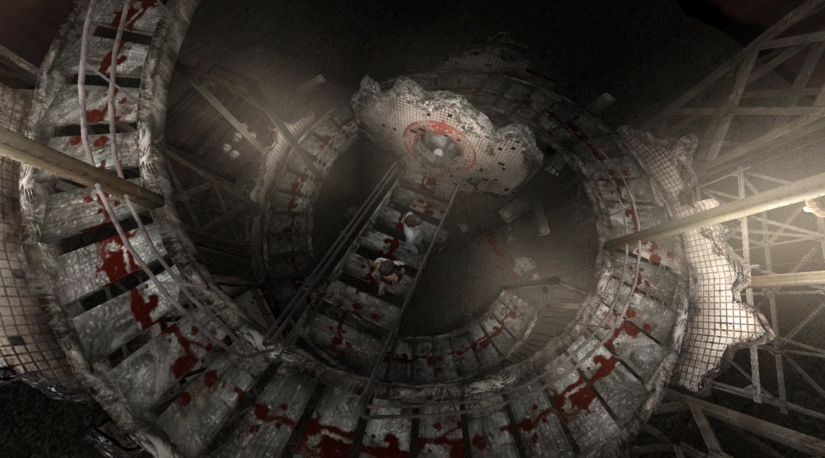 esoteric4ng3l's tweet photo. Silent Hill 4 : The Room | Spiral Staircase https://t.co/WUevL8N0gs