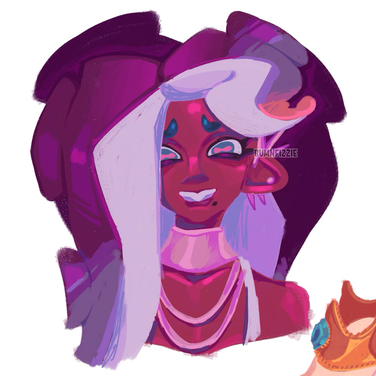 Bumnfizzie's tweet image. I did not want to draw pearls fuckass hat