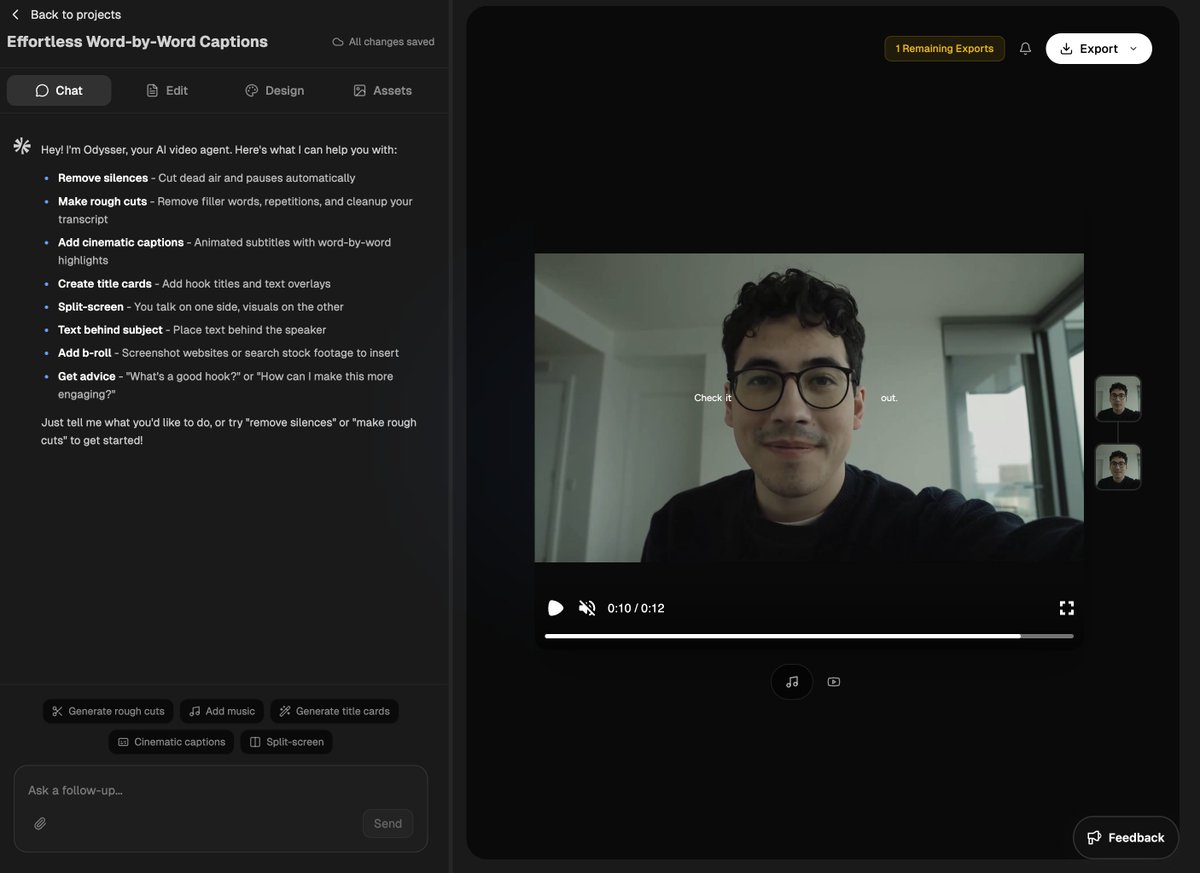 it's been really cool to build this in public. for reference, here's a screenshot of each of the three versions we launched so far.

we've watched users go from barely one video a day to literally 5 because of how convenient it is. If you haven't yet, give it a shot =)