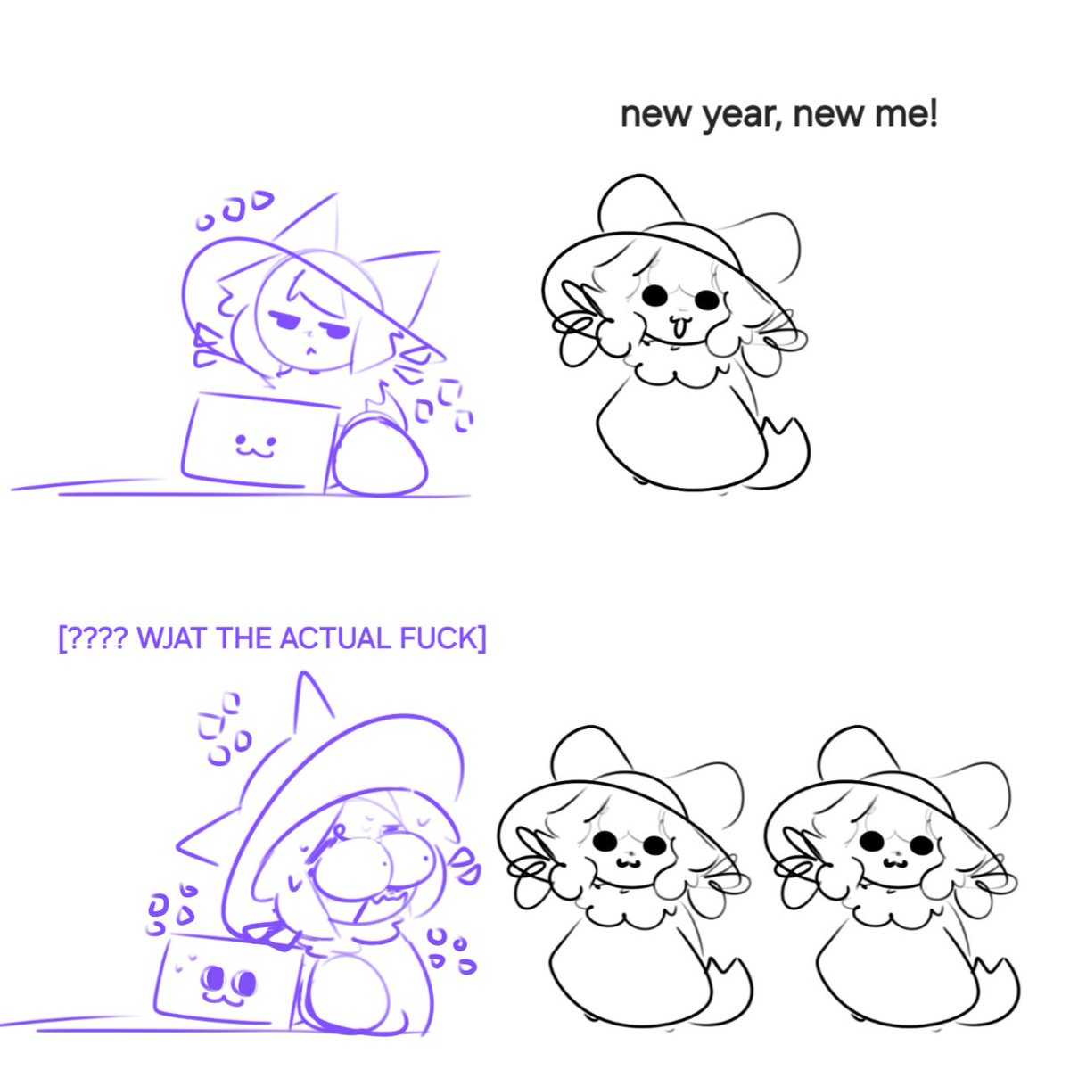 fruttymoment's tweet image. new year, new me!